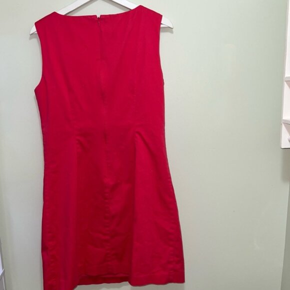 Calvin Klein Embroidered Sheath Dress Dark Pink Sz 10 - Picture 2 of 5